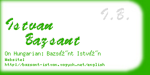 istvan bazsant business card